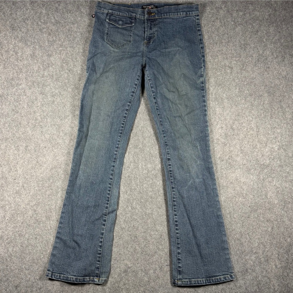 Polo Jeans Co Ralph Lauren Womens 30x30 Blue Bootcut Mid Rise Flap Pocket Denim